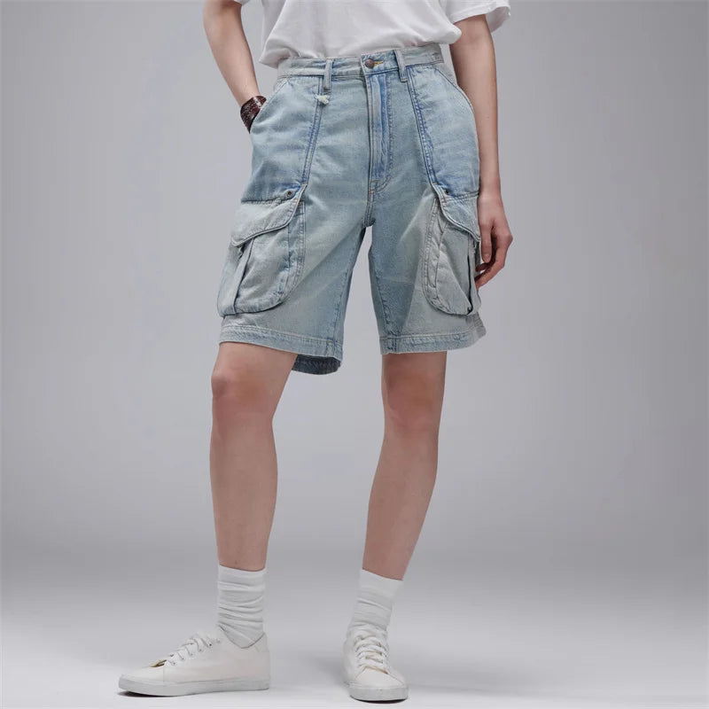 Women's shorts Summer Retro Women's Jeans Blue shorts Denim shorts Pants female