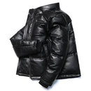 Black leather jacket on a white background, Obroi