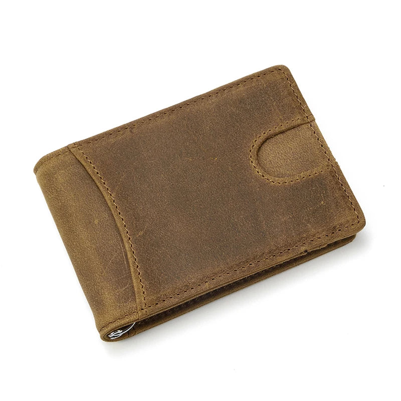 Simple Design Money Clip Wallet Money Purses Design Dollar Card Leather Men Thin Wallet