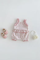 Girls' Summer Dress Cute Cartoon Duck Vest Skirt Baby's Embroidered Princess Plaid Skirt