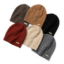 Cashmere twist knitting unisex Women solid hat winter Men caps