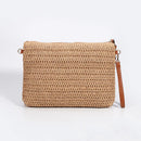 Embroidered Sequins Clutch Bag for Women Flower Straw Shoulder Crossbody Bags Summer Bag Vacation Big Purses
