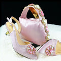 Lastest Italian Design Ladies Shoes with Matching Bag Set Shoes and Bag Set