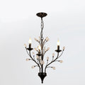 Black chandelier with three lights on a gray background, Obroi