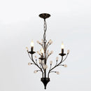 Black chandelier with three lights on a gray background, Obroi
