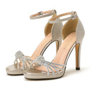 Summer sandals Women High heels Party Sandals Bridal wedding shoes