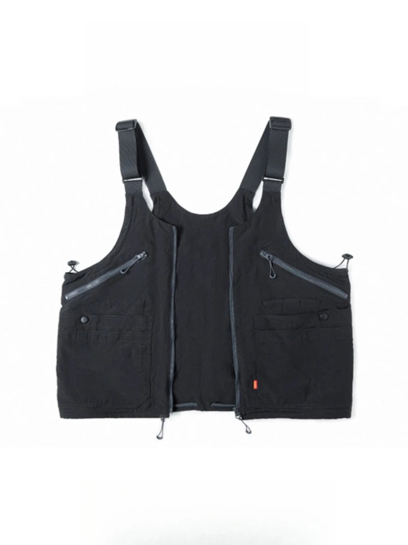 Retro Multi-pocket Sleeveless Vest Outdoor Casual Dual-purpose Backpack Jacket Aesthetic Chic