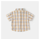 Plaid shirt with short sleeves on a white background, Obroi