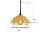 Wicker Petal Pendant Lights Fixtures Home Indoor Decor