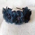garland bridal mesh headband girls curled flower core flower headband performance hair accessories