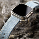 Handmade denim strap compatible with Apple Watch 49MM 46MM 45MM Ultra S12 double-layer denim bracelet