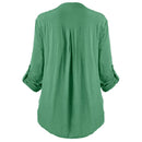 Lace Splicing Women Blouse Stand-up Collar Comfortable Tops Button Placket Loose Spring Shirt for Office