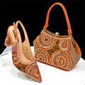 Woman Sandal Shoes And Purse Set Italian Heels Shoes And Bag To Match Set For Party