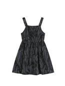 Women's Dresses Two-Piece Set Gothic Short Sleeve T-Shirts Tops Female Elegant Vintage Chic Suspender Dress Summer