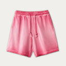 Shorts For Men Summer Elastic Waist Fading Vintage Half Length Pants America Streetwear Bottoms