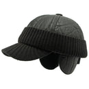 Leather Cap Thick Warm Winter Baseball Cap Men Baseball Hats Snapback Earflap Cap Hats with Ear Flap
