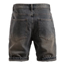 Men Summer Retro Casual Denim Shorts Slim Fit Comfortable Denim Shorts