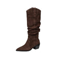 Women Knee High Boots High Heel Suede Pointed Toe Long Boots Winter Woman Dress Western Shoes