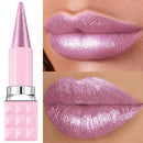 6-Color Metallic Glitter Lipstick Set, Shiny Pearlescent Lip Tint in Pink and Red, Bold Sparkling Lip Makeup Gifts for Women