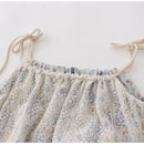 Floral Lace Splicing Dress Women Summer Holiday Seaside Loose Aesthetic Mid-length Halter Dress