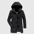 Men Down Jacket Duck Coat Hooded Parkas Male Long Trench Clothing Winter Thicken Outerwear Solid Windbreaker