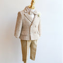 Children Formal Suit Set Boys Wedding Birthday Kids Double Breasted Blazer Pants Clothes