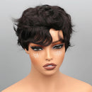 Person with styled hair against a gray background, featuring the brand 'Obroi'.