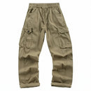 Khaki cargo pants on a white background, Obroi