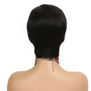 Wear and Go Short Pixie Cut Straight Bob Human Hair Wig With Bangs For Women