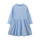 Girls Dresses Autumn Spring Princess Floral Embroidery Long Sleeve Costume Kids Clothing