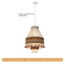 Boho Cotton Rope Pendant Light Tassels Hanging Lamp Bohemian Ceiling Hanging Lamp Room Decor