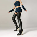 Boot Tube Height Pointed High Metal Thin Heel Tight Elastic Boot Breathable Inner Zipper Slip On Boot