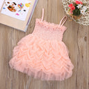 Summer Girl Dress Birthday Party Princess Dress Children Pleated Gown Flower Girl Wedding Tutu Fluffy Dress