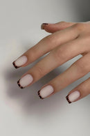 24Pcs/set New Leopard Medium Square Nail Tips Detachable Full Cover Press on Nails