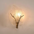 Light Luxury Wall Lamp for Rural Living Room Retro Bedroom Bedside High-end Two Leaf Wall Lamp