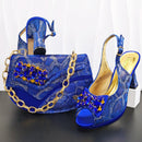Shoes and Bags Set for Women Italian Wedding Shoe for Bride Ladies Shoes with Rhinestone