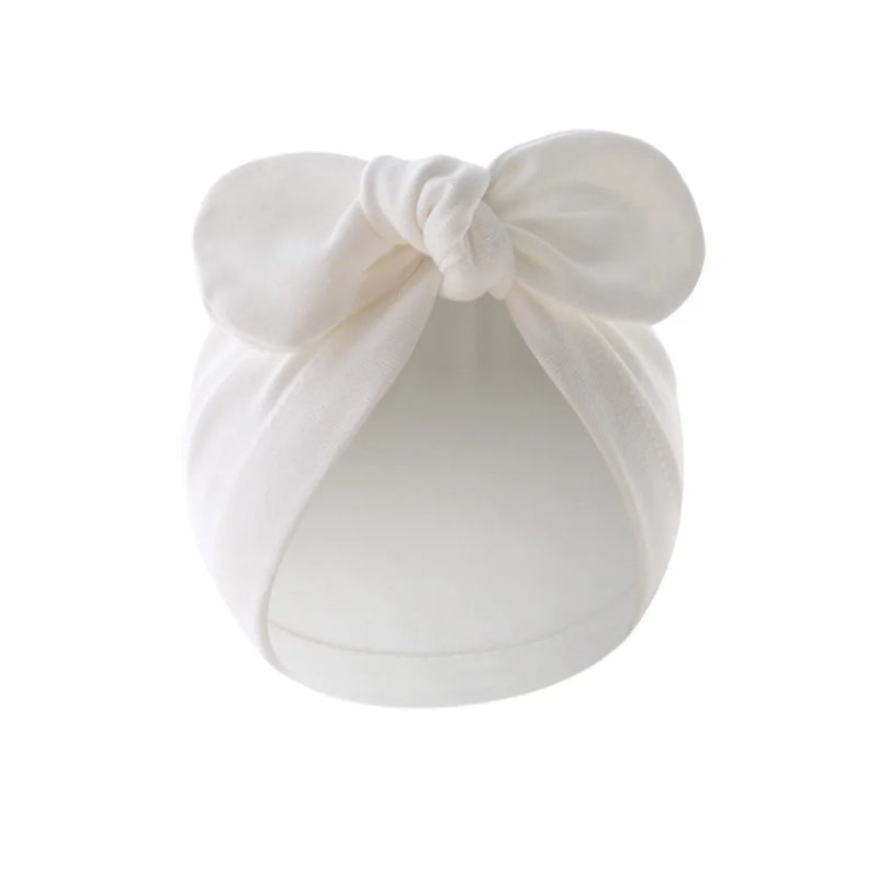 Baby Girls Boys Hat Cute Flower Knot Bunny Ears Hat Newborn Beanie Caps For Kids Toddler Infant Hair Accessories