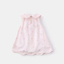 Pink dress with heart patterns on a light gray background, Obroi