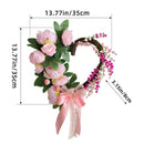 Valentines Day Wreath for Front Door Pink Roses with Bow Tie Berry Wreaths Decor