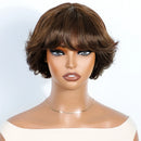 Bob Wig With Bangs Glueless Lace Short Wave Bob Wig Natural Bob Wig Human Hair Body Wave Bob Wigs