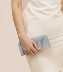 Clutch Bag Women Glitter Stripe Box Shape Top Handle Female Evening Purses Handbags