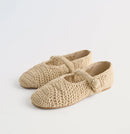 Spring Summer Weave Knit Crochet Flats Mary Jane Flat Heel Boat Shoes Oxfords Loafers Casual Beach Shoes