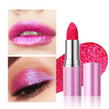 Shimmer Glitter Lipstick, Moisturizing Waterproof Lip Color in Brown and Purple