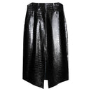 Leather Skirt Women's Length Spring And Autumn Step Wrap Hip Skirt