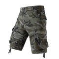 Camouflage cargo shorts on a white background, Obroi