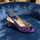 Women's Rhinestone High Heels and Matching Handbag Set, Elegant Party Shoes and Purse