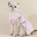 Pet Dress Summer Spring Sweet Desinger Skirt Cat Fashion Bowknot Shirt Small Dog Vest Puppy Clothes Chihuahua Poodle Maltese