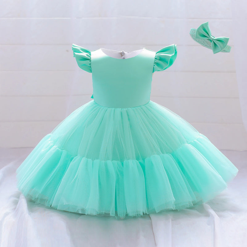 Tulle Wedding Baby Girl Dress Toddler Birthday Party Princess Dresses for Kids