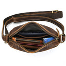 Genuine Leather Men Shoulder Bag Vintage Messenger Bag Mini Crossbody Bag