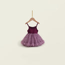 Girls Suspender Mesh Dress Summer Mesh Princess Dress for Small and Medium-sized Children